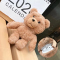 Plush teddy bear AirPods case cover