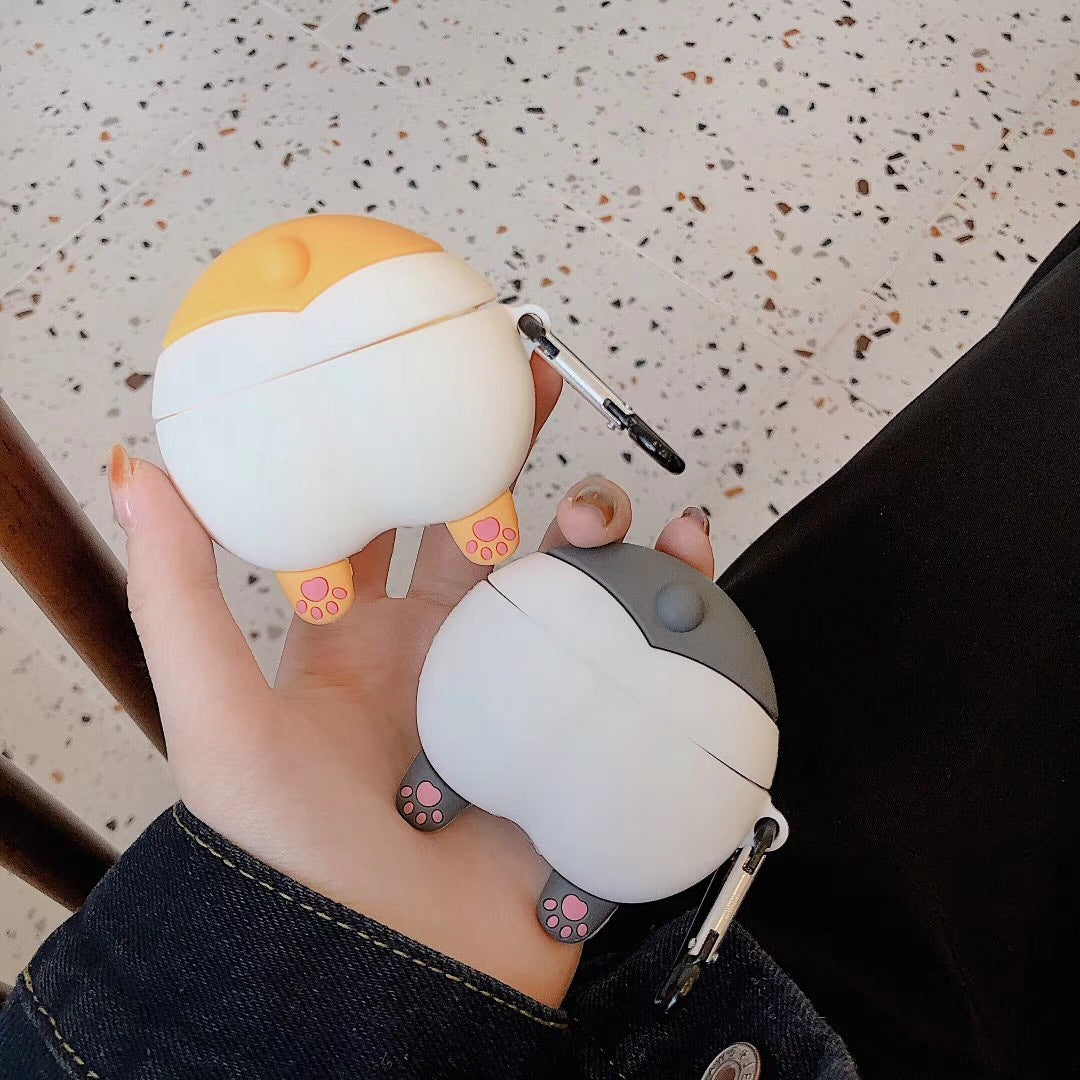 Corgi AirPods case shaped like a corgi with tail